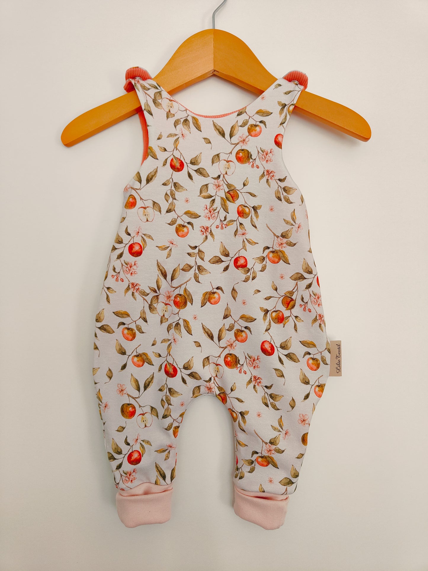 Homecoming-Set - Äpfel/Rippjersey in Lachs/Weiß