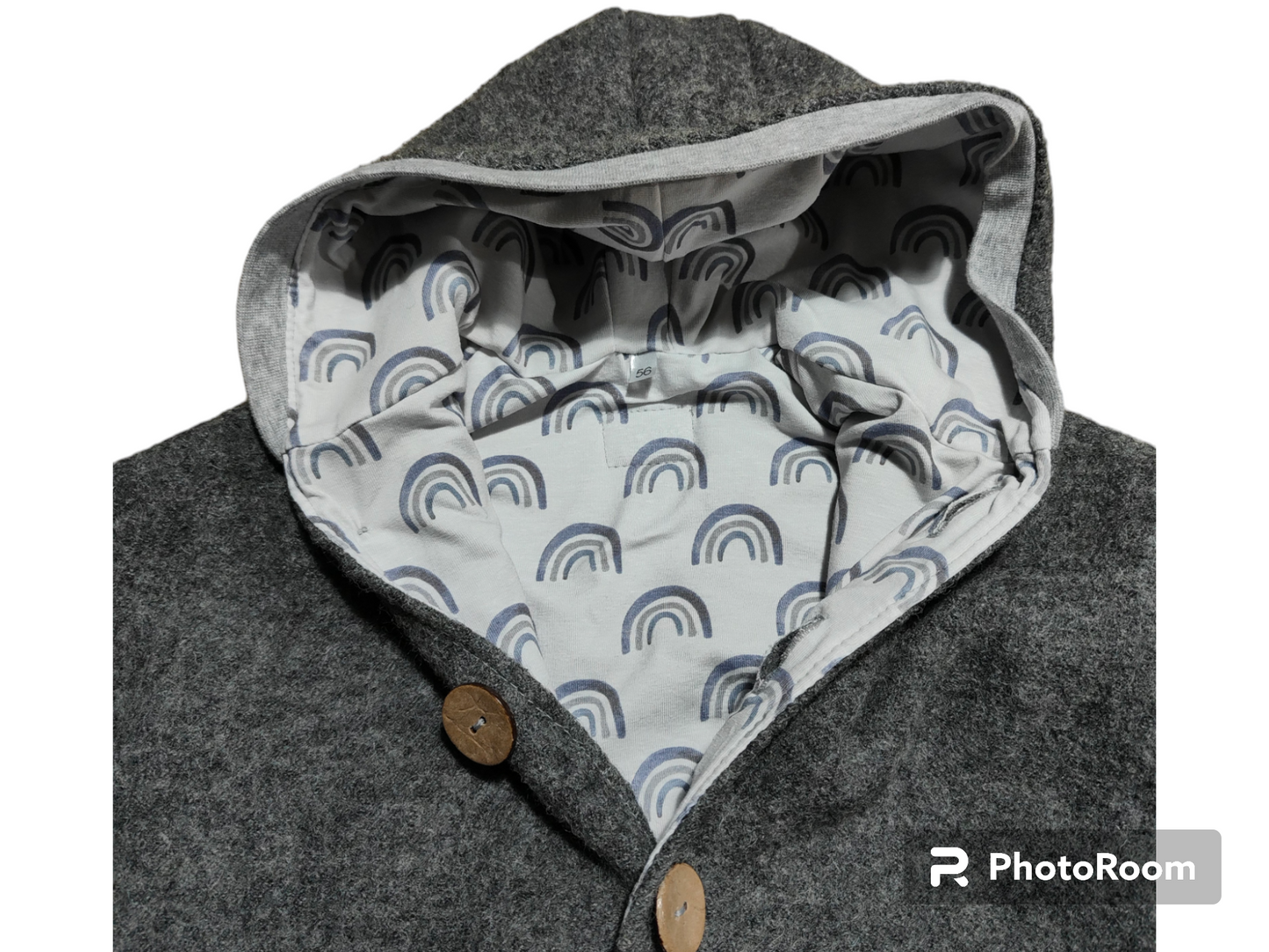 Walkanzug - Dunkelgrau mit Regenbögen Innenstoff