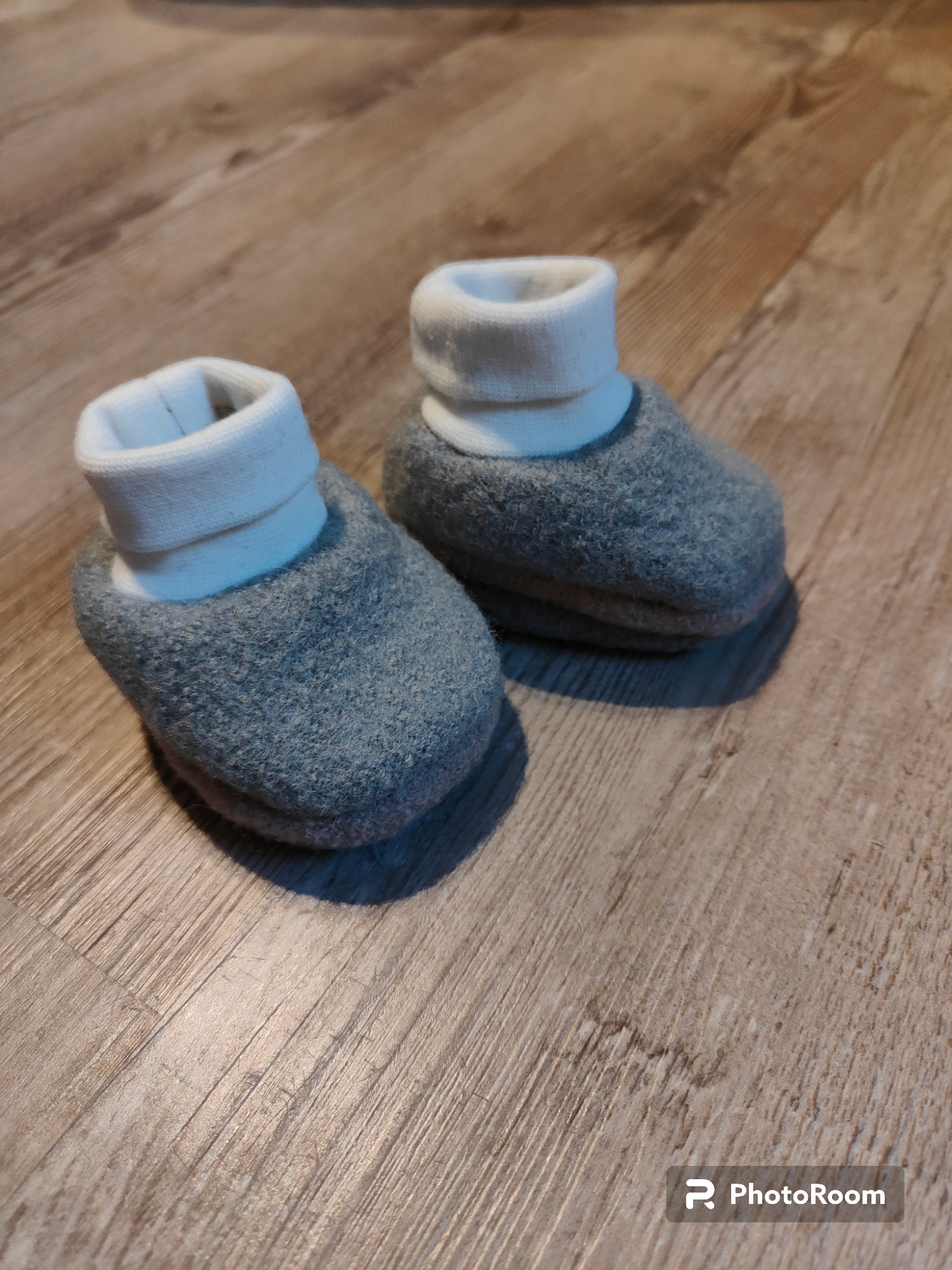 Babyboots - Altmintgrün-Beige
