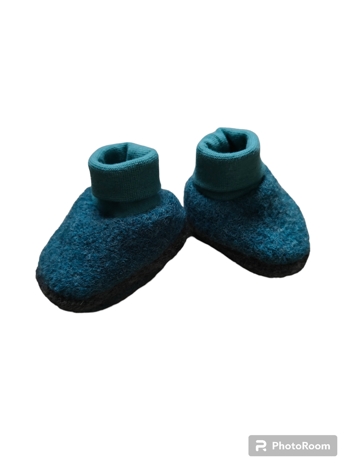 Babyboots- Petrol/Grau