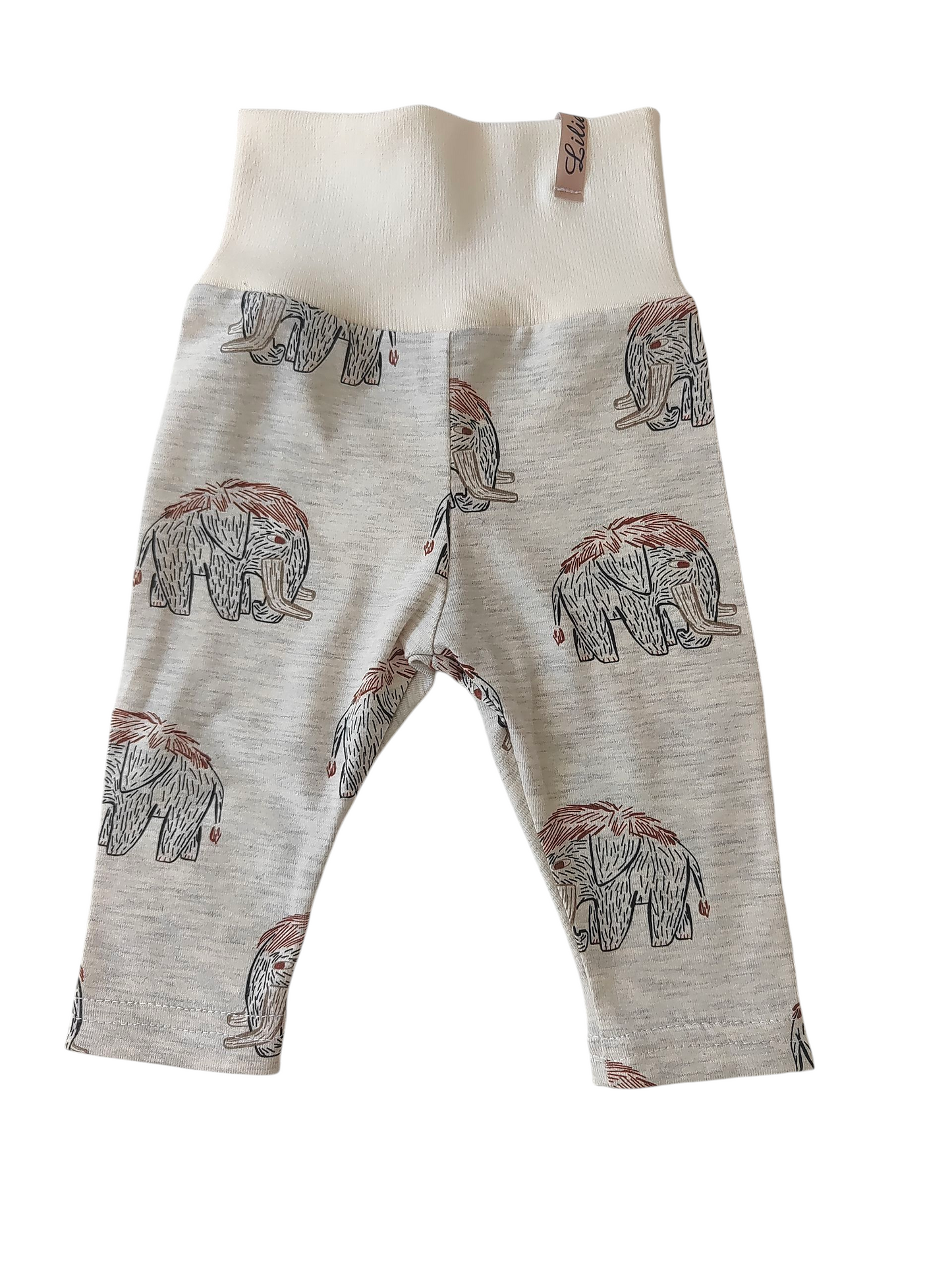 Homecoming-Sommerset aus Baumwolljersey- Mammuts/ Creme