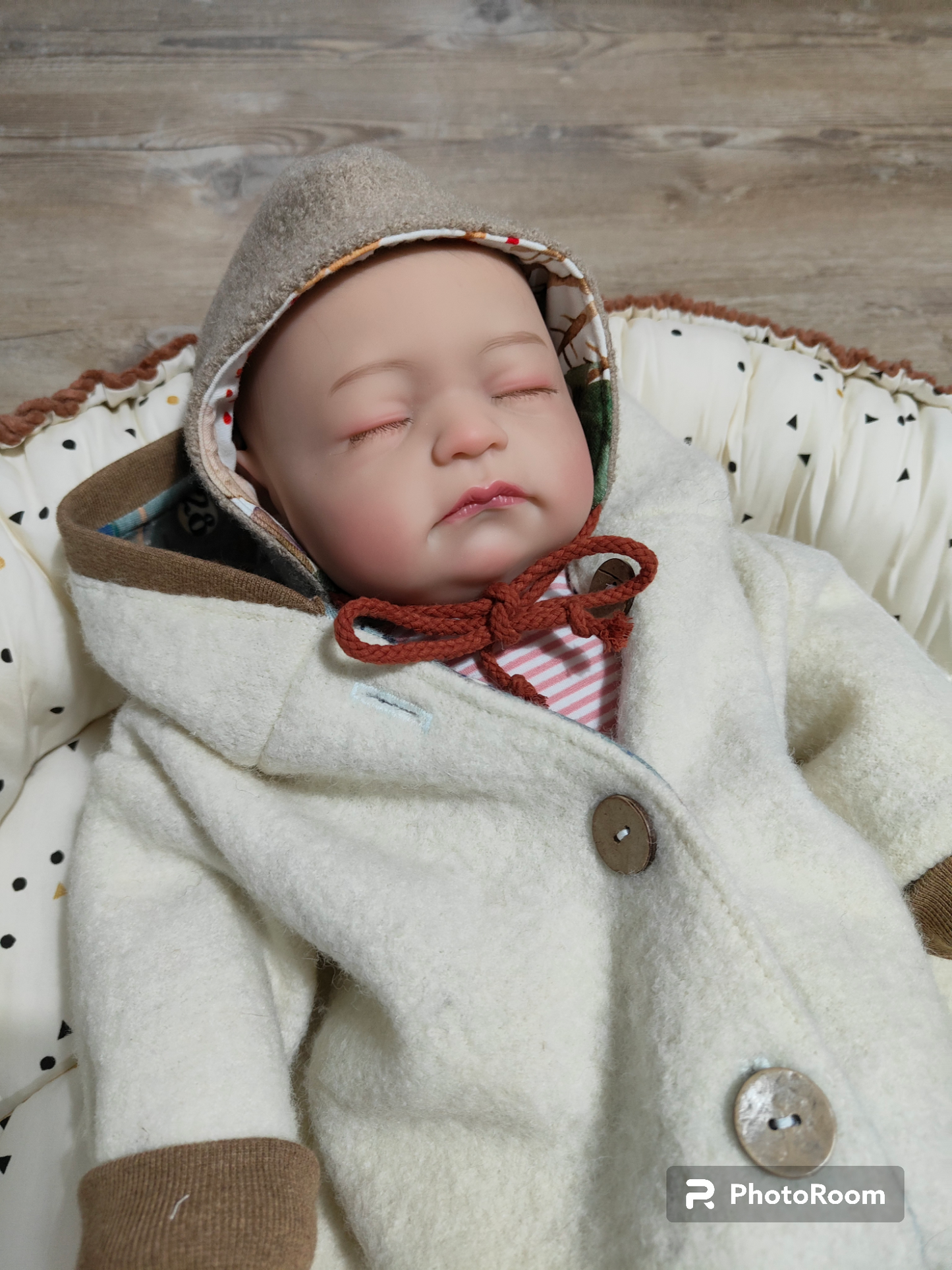 Babymütze - Beige/Wintermärchen