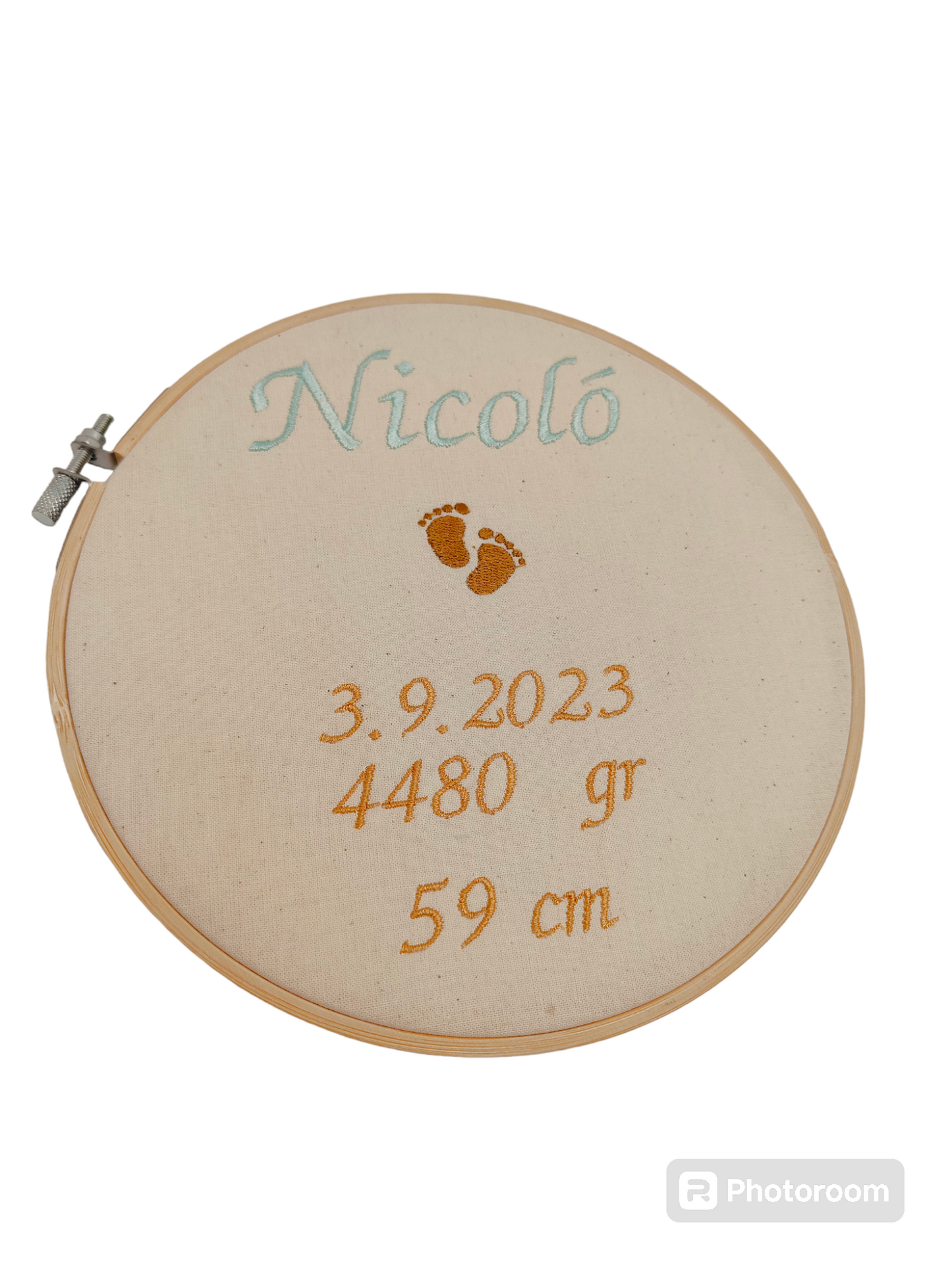 Personalisierter runder Stickrahmen