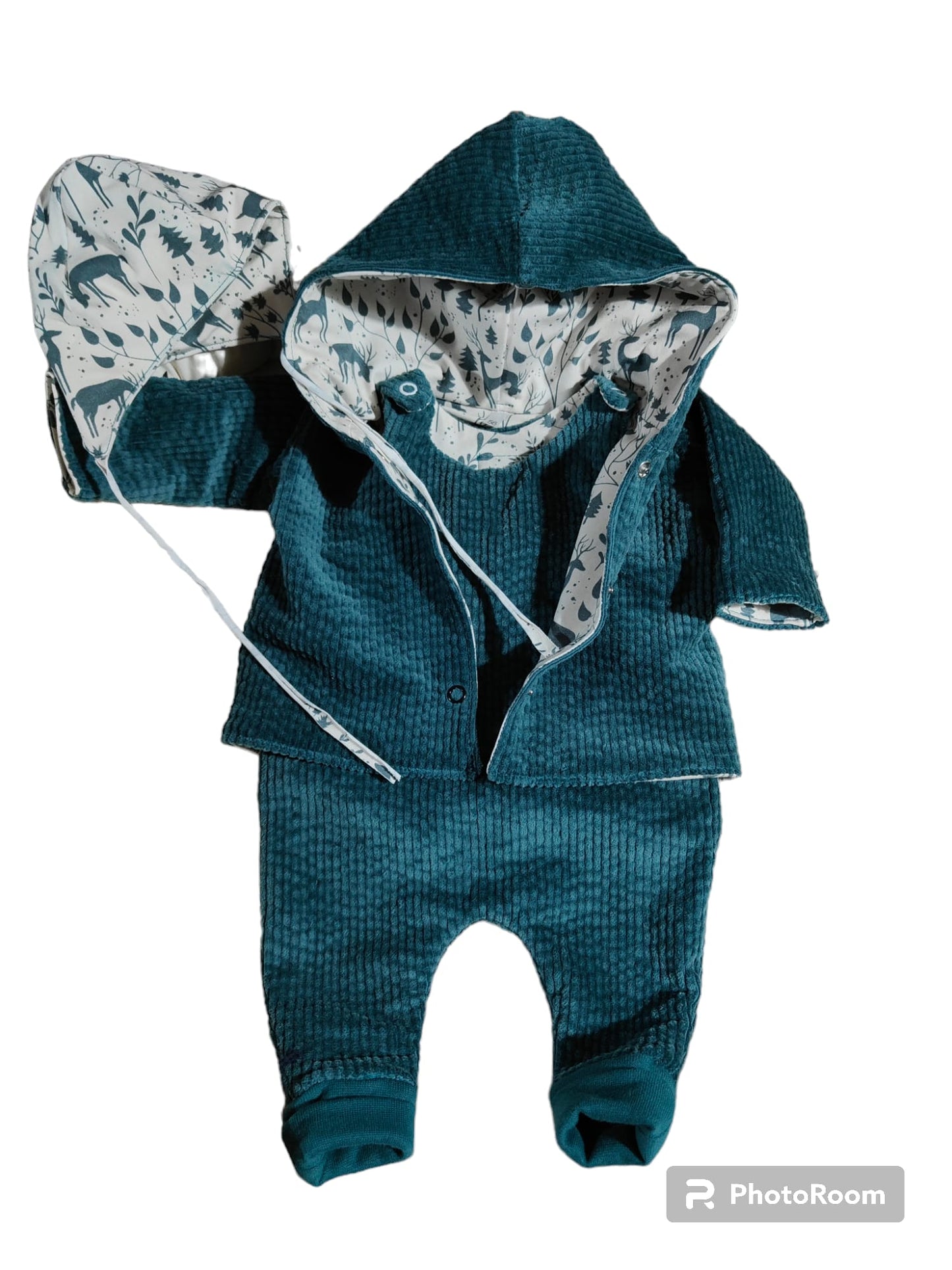 Homecoming-Set - Waldtiere in Petrol und Creme
