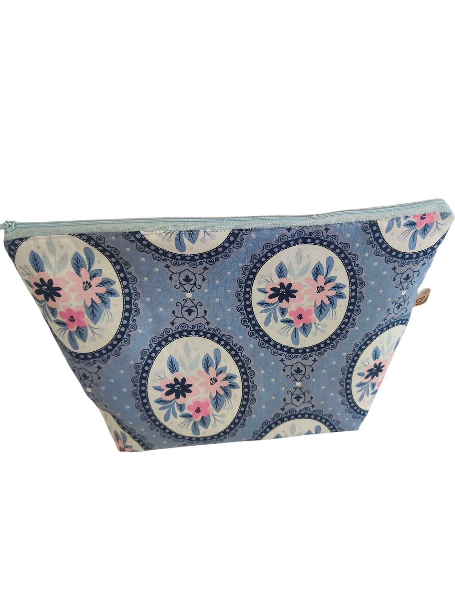 Kosmetiktasche-/ Blütentraum/Blau