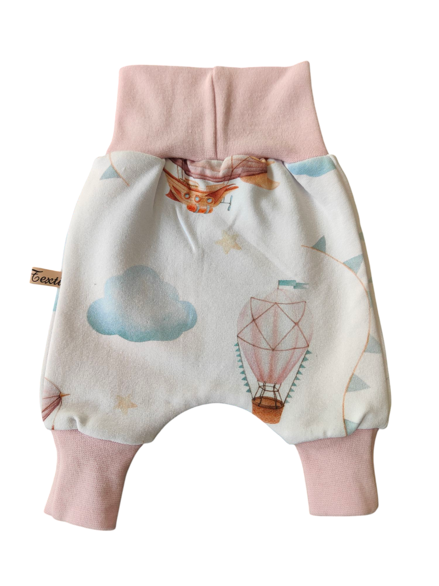 Frühchen Babyhose -Zeppelin/weiß/rosa