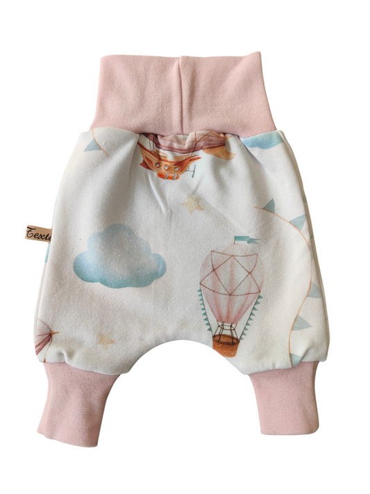 Frühchen Babyhose -Zeppelin/weiß/rosa