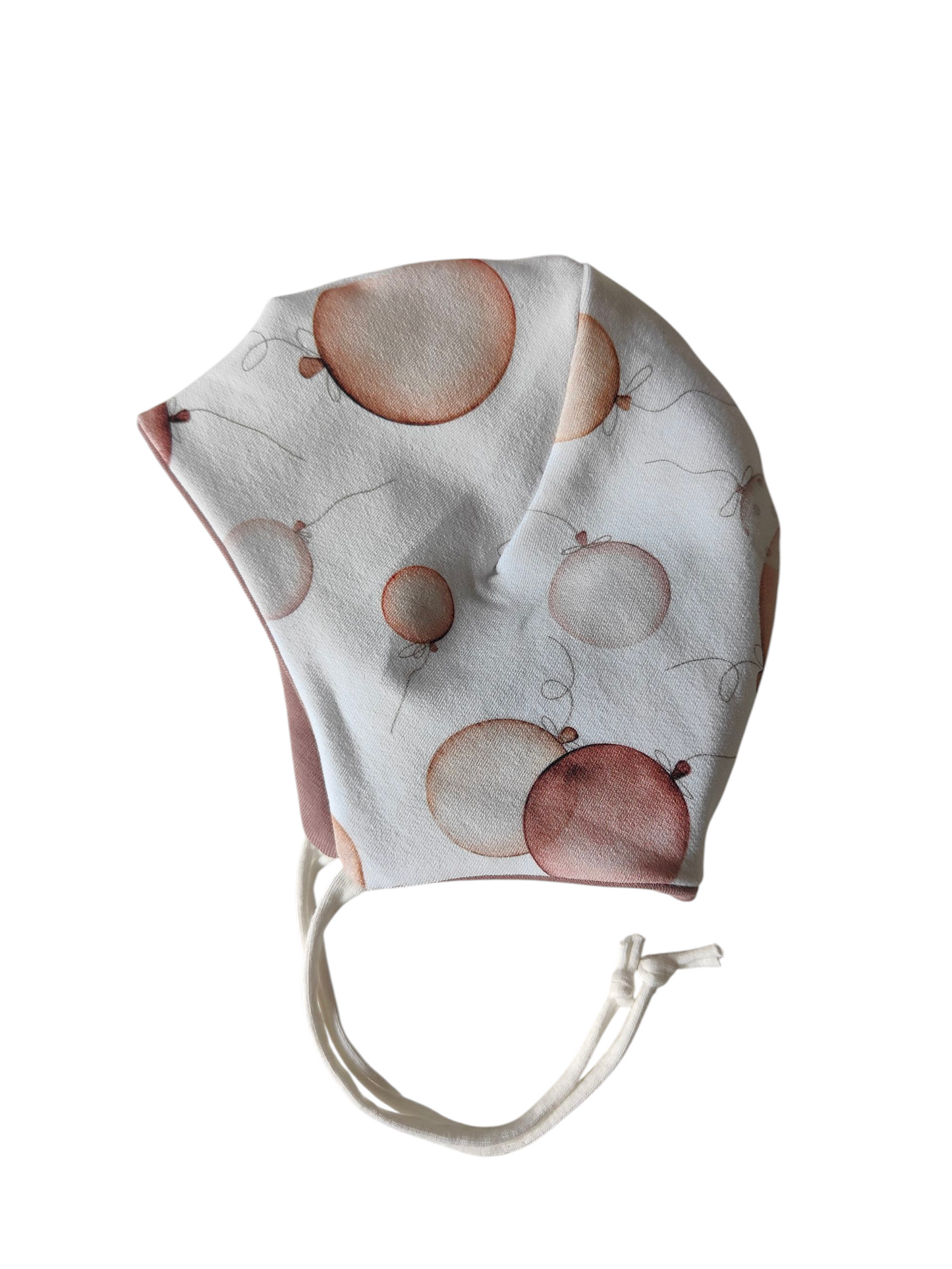 Babystrampler mit Fliegermütze-Luftballons/weiß/rosé