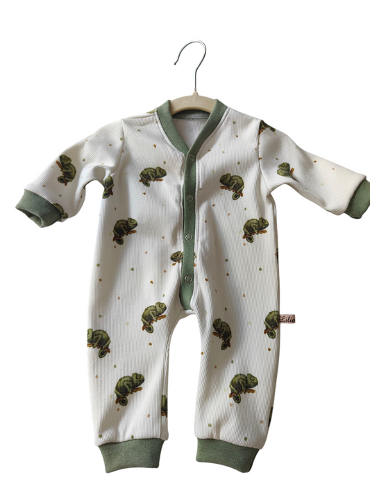 Overall aus Biobaumwollrippjersey-Cameleon