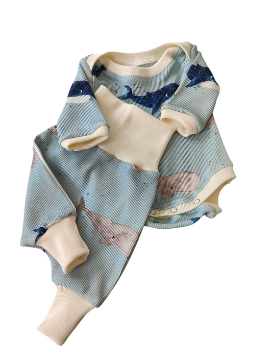 Homecoming-Set-Bio-Frühchen/Wale/Blau