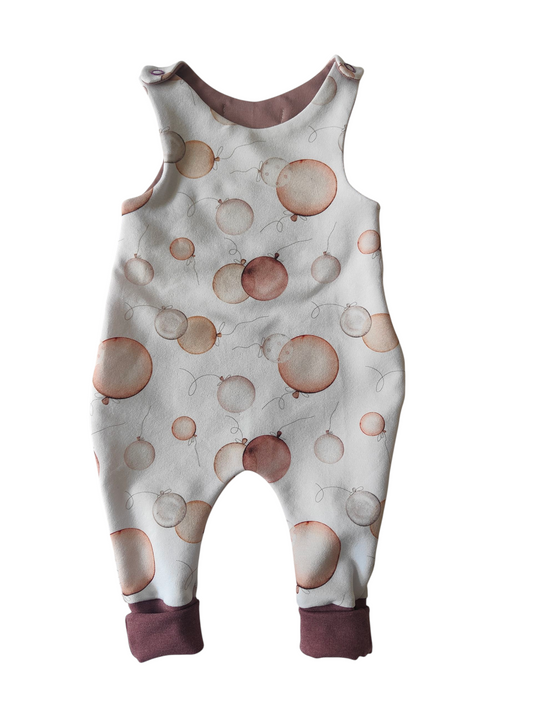 Babystrampler mit Fliegermütze-Luftballons/weiß/rosé