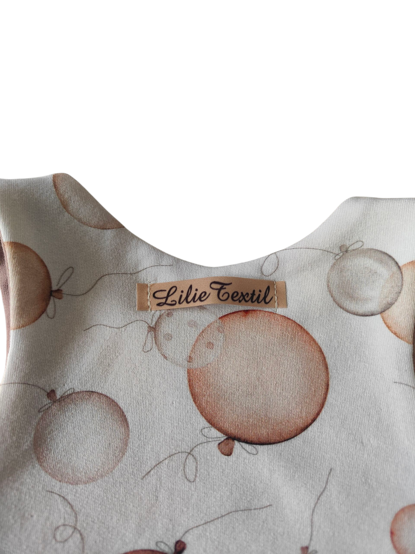 Babystrampler mit Fliegermütze-Luftballons/weiß/rosé