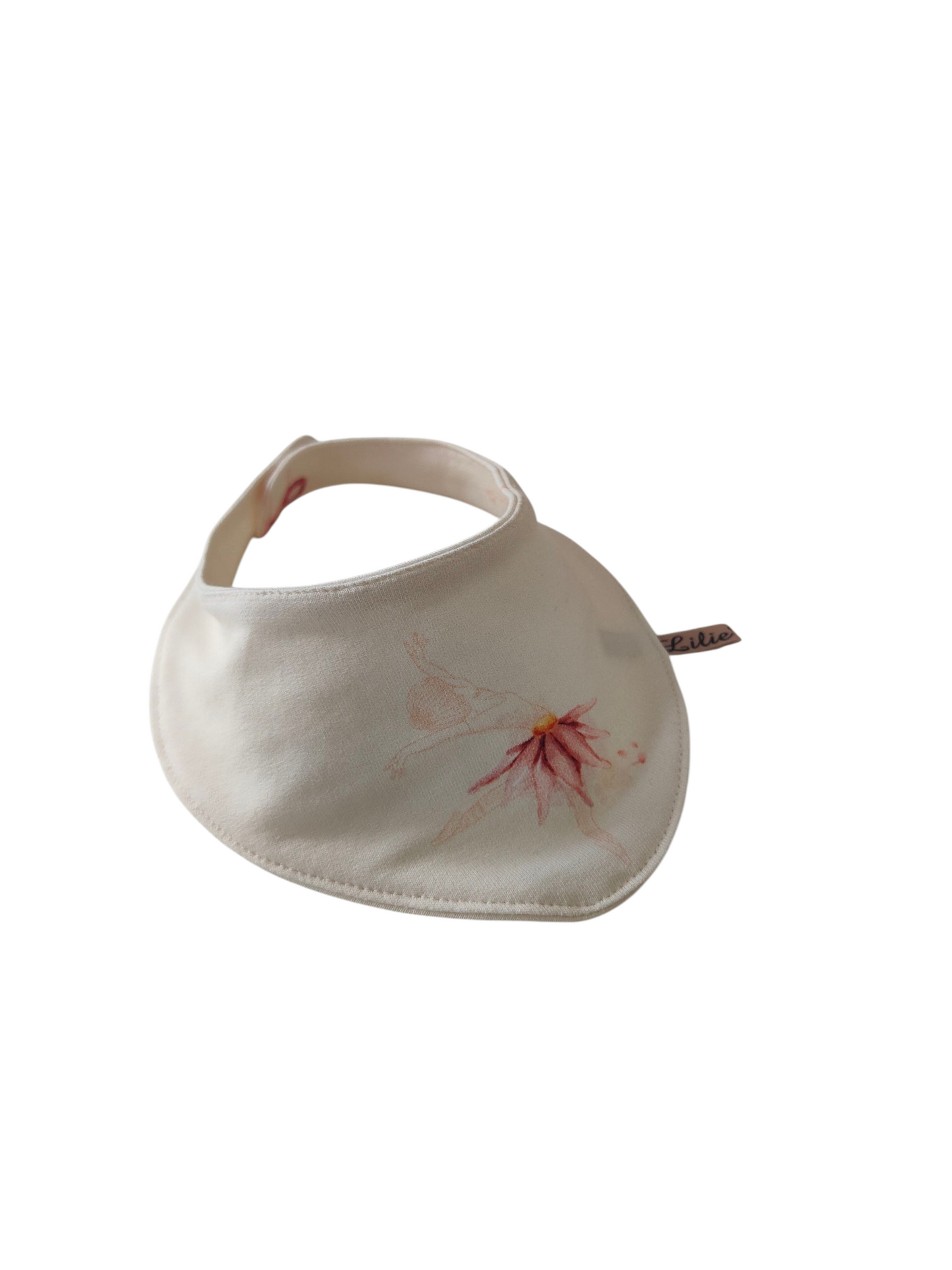 Babymütze mit Halstuch aus Biobaumwolljersey /Blumenfee/Zartrosa