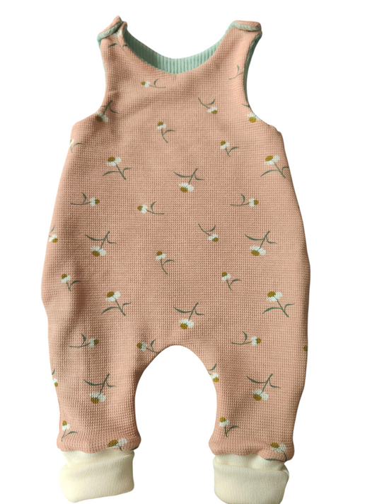 Babywendestrampler -Gänseblümchen/lachsfarbe/mintgrün