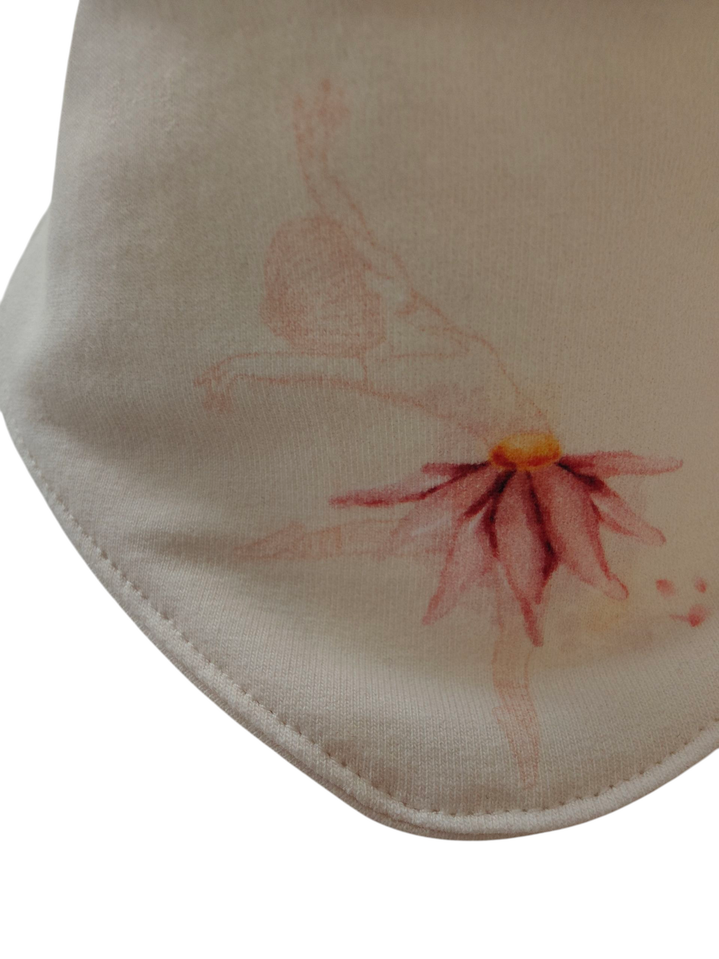 Babymütze mit Halstuch aus Biobaumwolljersey /Blumenfee/Zartrosa