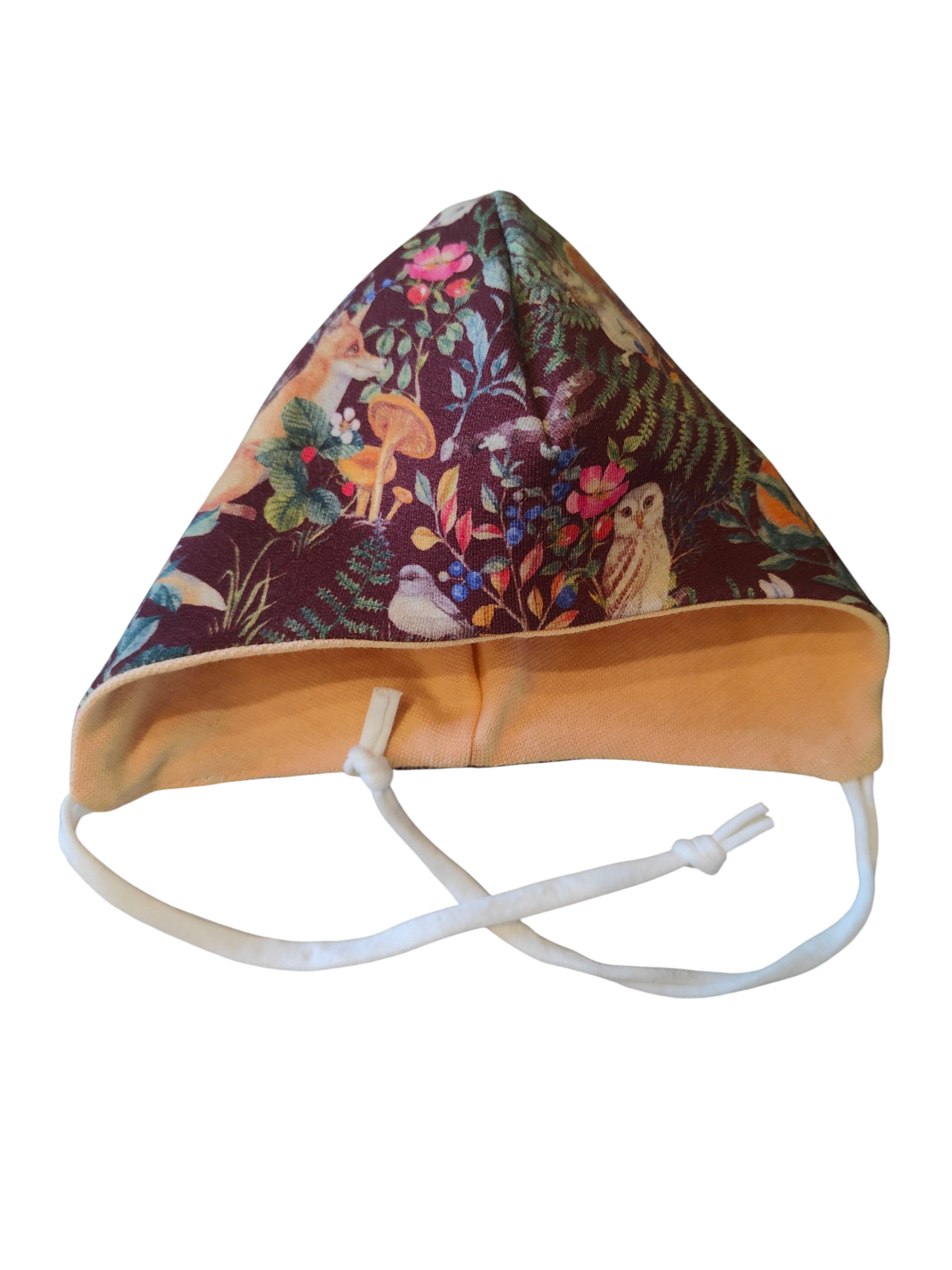 Babystrampler mit Fliegermütze- Waldtiere/braun/Vanille