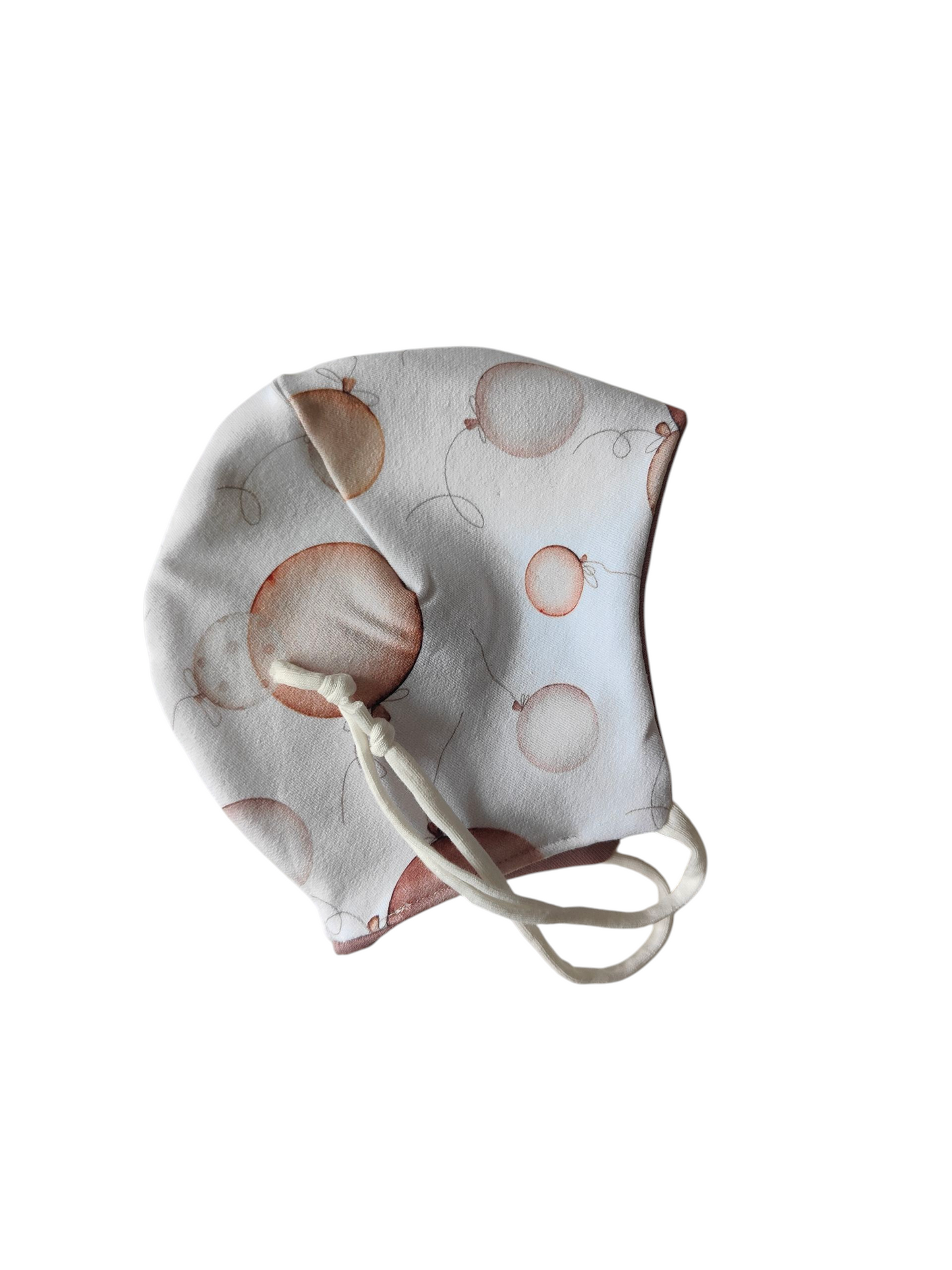 Babystrampler mit Fliegermütze-Luftballons/weiß/rosé