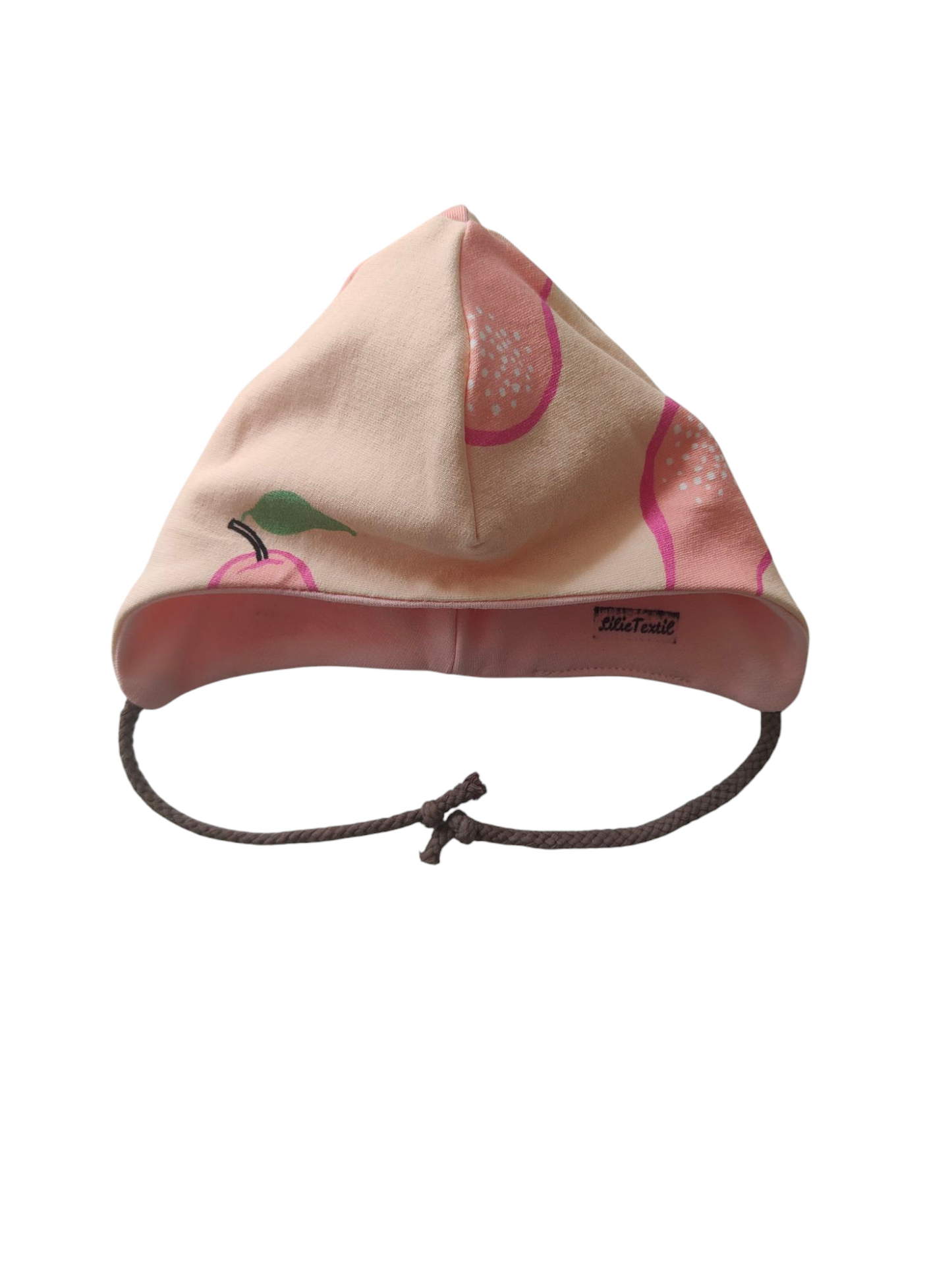 Babywendemütze aus Baumwollsweat /Pinke Birne/Rosa
