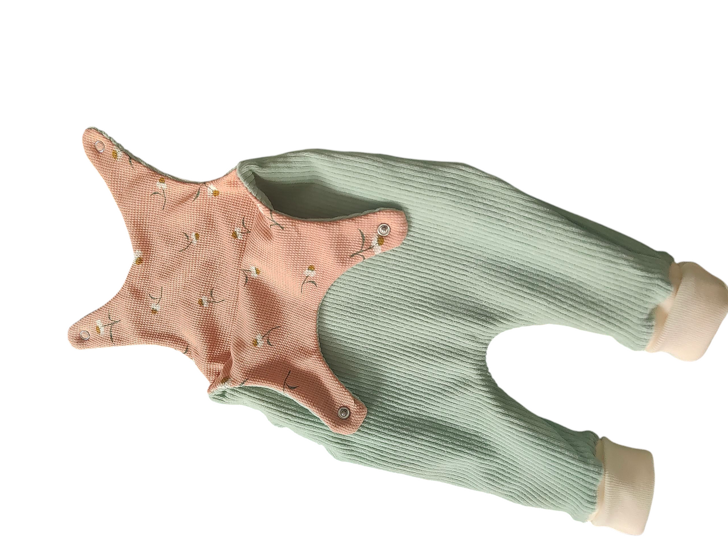 Babywendestrampler -Gänseblümchen/lachsfarbe/mintgrün